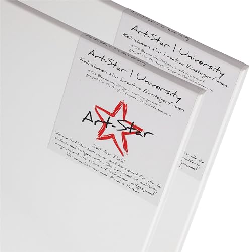 Art-Star 2X KEILRAHMEN 70x120cm | Leinwände auf Keilrahmen 70 x 120 cm | 100% Baumwolltuch ±280gsm zweifach grundiert, malfertige bespannte Keilrahmen mit Leinwand Art-Star 2X KEILRAHMEN 70x120cm | Leinwände auf Keilrahmen 70 x 120 cm | 100% Baumwolltuch ±280gsm zweifach grundiert, malfertige bespannte Keilrahmen mit Leinwand von Art-Star