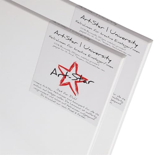 2x Art-Star | UNIVERSITY KEILRAHMEN 60x80cm | Leinwände auf Keilrahmen 60x80 cm | Leinwandtuch vorgrundiert, malfertige bespannte große Keilrahmen mit Leinwand zum malen 2x Art-Star | UNIVERSITY KEILRAHMEN 60x80cm | Leinwände auf Keilrahmen 60x80 cm | Leinwandtuch vorgrundiert, malfertige bespannte große Keilrahmen mit Leinwand zum malen von Art-Star