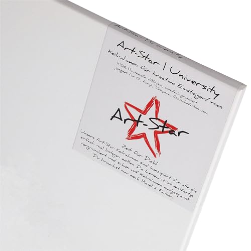 Art-Star 2 University KEILRAHMEN 80x100 cm | Leinwände auf Keilrahmen | Leinwandtuch vorgrundiert, malfertige bespannte große Keilrahmen mit Leinwand zum malen von Art-Star