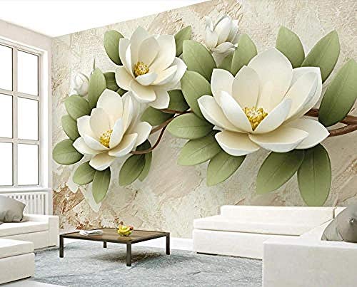 ZZXIAO Geprägte schöne Blumen Einfache Badezimmer Tapete Schlafzimmer Tapete Wohnzimmer Küche Tapete wandpapier fototapete 3d effekt tapete Wohnzimmer Schlafzimmer Hintergrundbild-150cm×105cm von Art Wallpaper