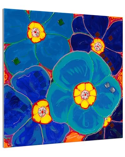 ARTbyTANNOUS® Kunstdruck Größe M I Jean Tannous Gemälde Les Fleurs 06 I Gallery Print Acryl I moderne Wandbilder I Wohnzimmer, Büro & Praxis I Jedes Bild exklusiv I Leinwand möglich von Art by Tannous