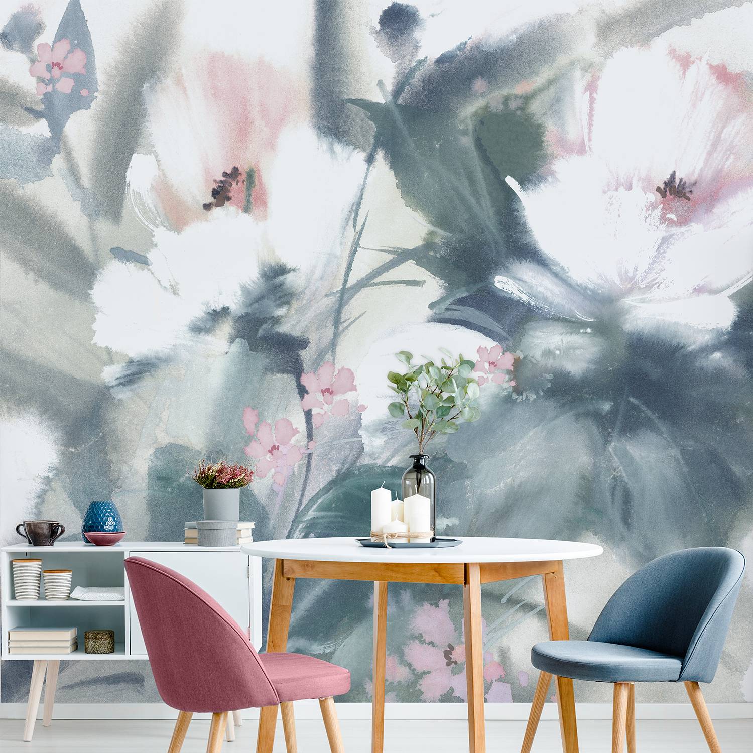 Fototapete Expressive Floral Pastel von Art for the Home