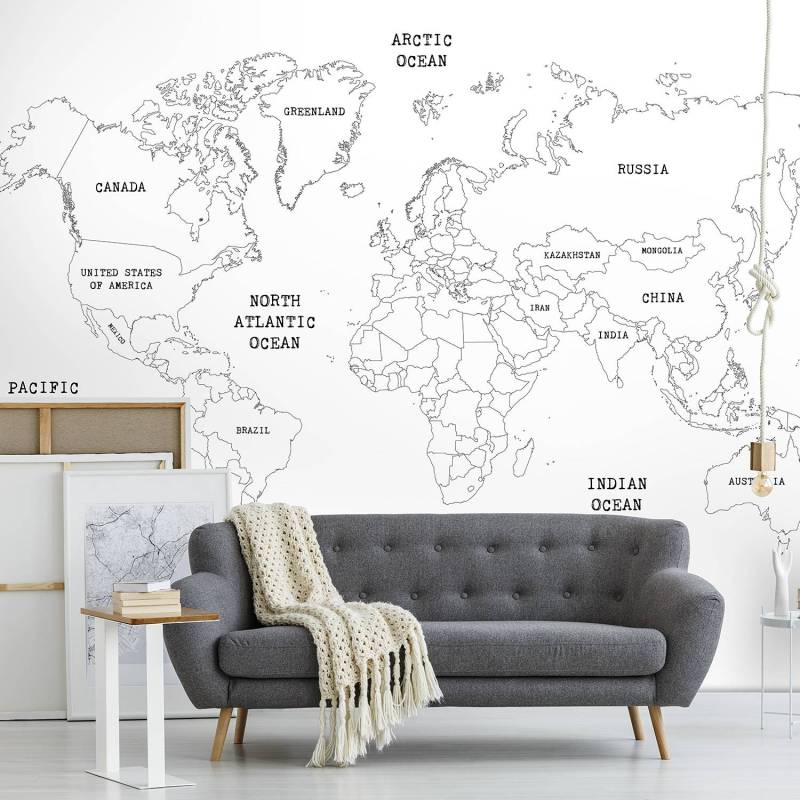 Vlies Fototapete Worldmap von Art for the Home