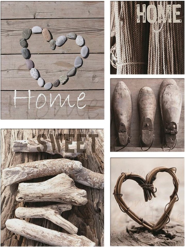 Art for the home Bild home sweet home, (5 St) von Art for the home