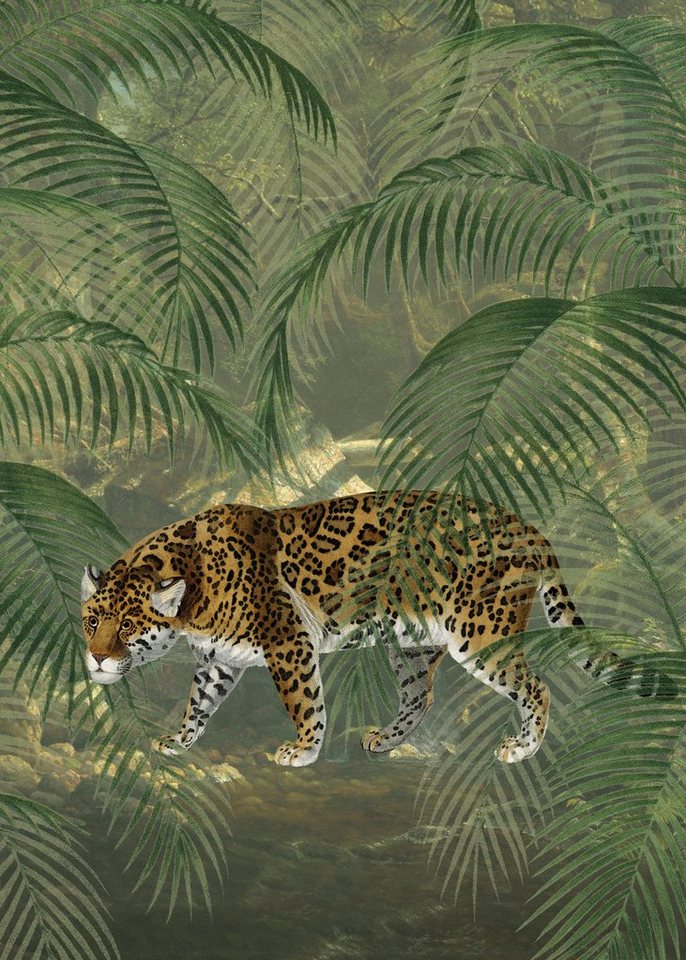 Art for the home Fototapete Leopard, botanisch, (1 St), 280x200cm von Art for the home