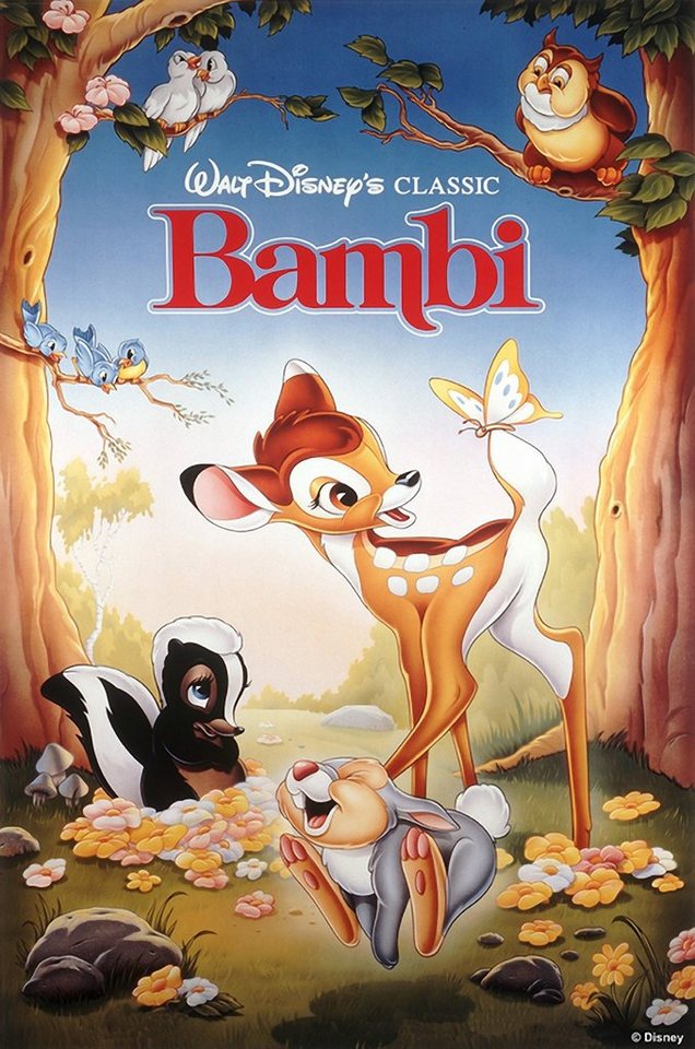 Art for the home Leinwandbild Bambi, Disney, 50 x 70 cm von Art for the home