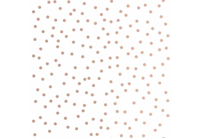 Art for the home Vliestapete Konfetti, glatt, (1 St), Rose Gold - 10mx53cm von Art for the home