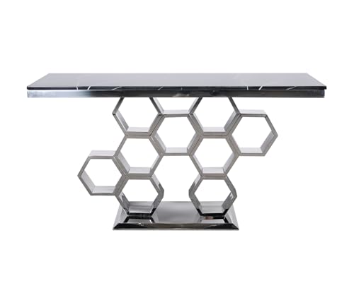 Modig M19S Konsole Style Chromfüße schwarz Tischplatte Salotti von Art-futuro FURNITURE