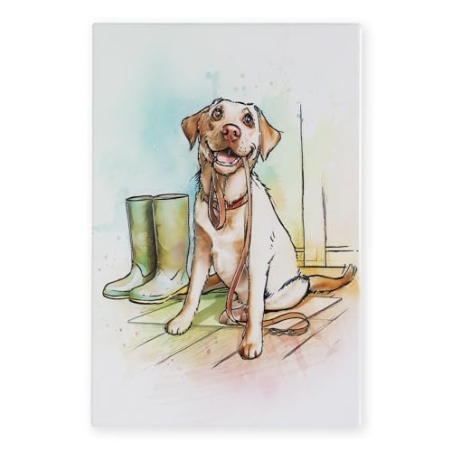 Art of Arora 2854 Goldener Labrador Keramikfliesenbild, Wandkunst, 30 x 20 cm von Art of Arora