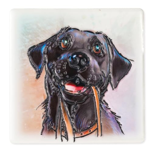 Art of Arora 3400 Schwarzer Labrador Keramikmagnet, 7,5 x 7,5 cm Art of Arora 3400 Schwarzer Labrador Keramikmagnet, 7,5 x 7,5 cm von Art of Arora