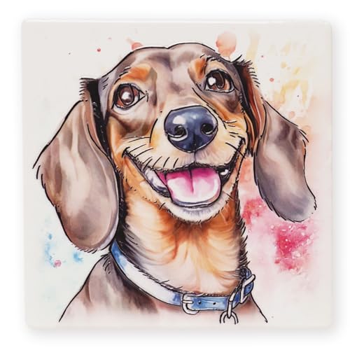 Art of Arora 3406 Dackel Magnet 7,5 x 7,5 cm von Art of Arora