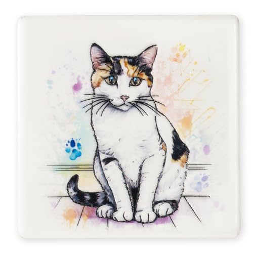 Art of Arora 3452 Calico Cat Keramikmagnet, 7,5 x 7,5 cm Art of Arora 3452 Calico Cat Keramikmagnet, 7,5 x 7,5 cm von Art of Arora