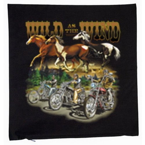 Wild as the Wind Choppers 40x40cm Kissenüberzug in schwarz von Art & Detail Shirt