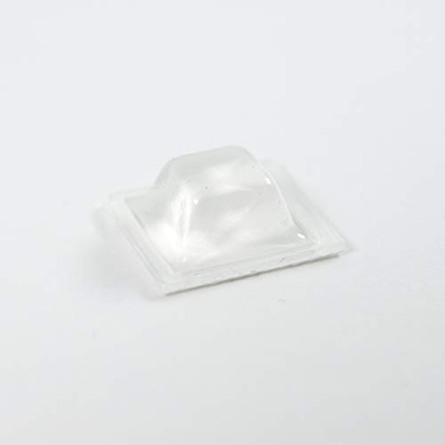 Art & More Möbelpuffer - 10 Stück - Selbstklebende Abstandshalter, Glasplattenauflagen, Gummi Bumper ca. 12,6 x 12,6 x 5,6 mm (B/L/H) von Art & More