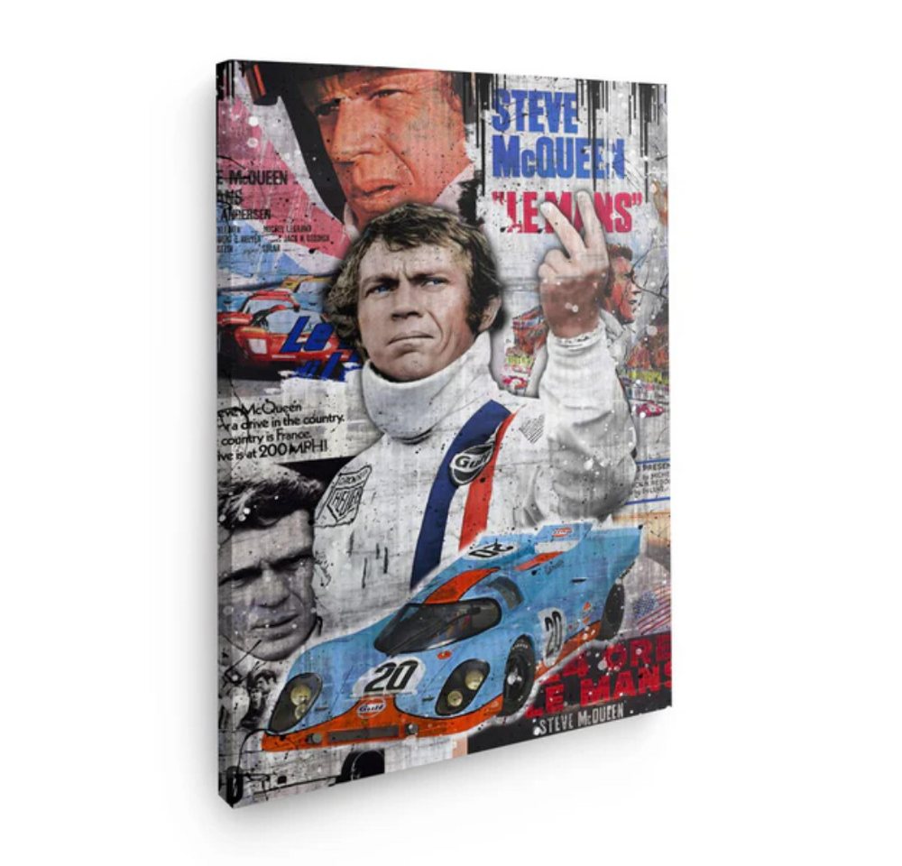 Art100 Leinwandbild Art100 Steve Mc Queen Le Mans Pop Art Leinwandbild Kunst von Art100