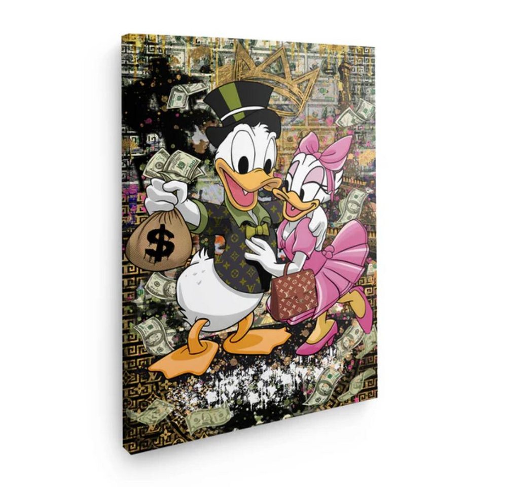 Art100 Leinwandbild Donald & Daisy LOVE" Pop Art Leinwandbild Kunst" von Art100