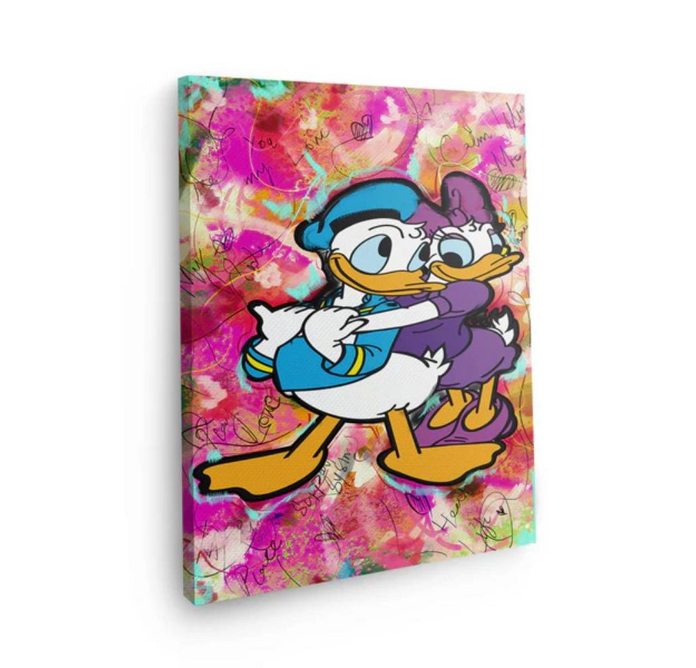 Art100 Leinwandbild Ducks Couple Pop Art Leinwandbild Kunst von Art100