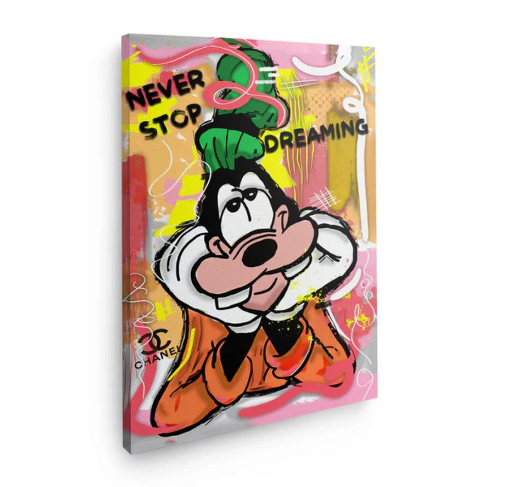 Art100 Leinwandbild Goofy Dreaming Pop Art Leinwandbild Kunst von Art100