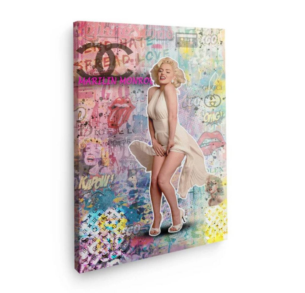 Art100 Leinwandbild Marylin White Dress Pop Art Leinwandbild Kunst von Art100