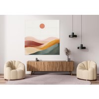 Abstrakte Malerei | Hochwertiger Druck Auf Leinwand, Schlafzimmer Wanddekoration, Großes Wohnzimmer von Art2Kunstraum