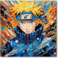 Animeheld | Hochwertiger Druck Auf Leinwand von Art2Kunstraum