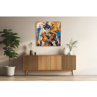 Animeheld | Hochwertiger Druck Auf Leinwand von Art2Kunstraum
