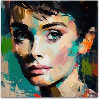 Audrey Hepburn | Hochwertiger Druck Auf Leinwand von Art2Kunstraum