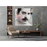 Freddie Mercury | Hochwertiger Druck Auf Leinwand von Art2Kunstraum