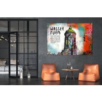 Mannheim Wasserturm | Hochwertiger Druck Auf Leinwand von Art2Kunstraum