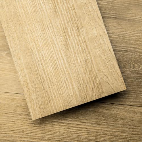 Art3d PVC-Bodenbelag 36 Stück Selbstklebende Bodenfliese 5 m² Fliesen DIY Vinyl Holzdielen Wasserdichter Dielenboden Holzoptik Gewaschen Starre Oberfläche Harter Kern Espengelb von Art3d