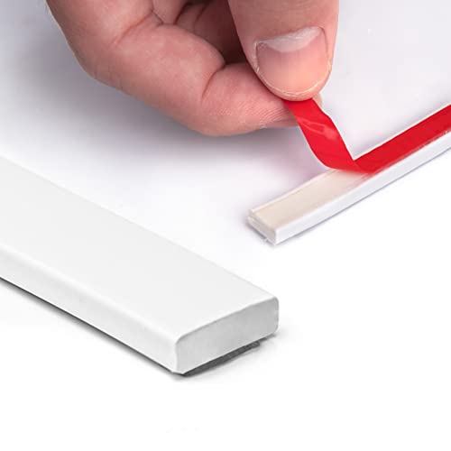 Art3dwallpanels 9 Meter weiß abziehen und aufkleben für Fliesenkanten selbstklebend flexibel Zierleiste für Eckdekoration von Art3dwallpanels