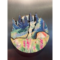 Zelt Camping 3D Holz Magnet von Art4TheYoungatHeart