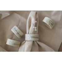 2In1 Serviettenringe Oder Eierbecher Keramik | Handgemacht Mit Pflanzen Abdruck Grün Ton Beige Spots Punkten Getöpfert Tischdeko von ArtAndKreative