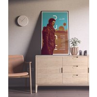 Denis Villeneuve Filmplakat Timothée Chalamet Wall Decor Paul Atreides Und Sand Worm Illustration Arrakis Digital Art Frank Herbert von ArtApeDesign