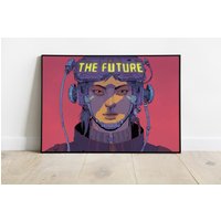 Neuromancer Illustration Wandkunst Roman Poster Wohnkultur von ArtApeDesign