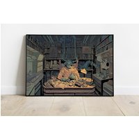 Neuromancer Illustration Wandkunst Roman Poster Wohnkultur von ArtApeDesign