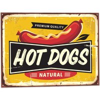 Retro Hot Dogs Wandkunst | 12 X 9 Zoll Metallschild Vintage Küche Dekor von ArtAttackPrintworks