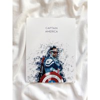 Captain America | Sam Wilson Kunstdruck von ArtAvieCo