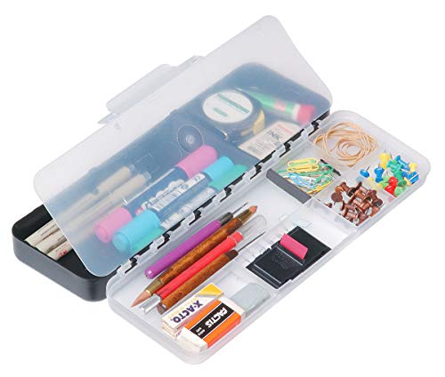 ArtBin 6880AB Sketch Pac Kleiner Kunst- und Bastel-Organizer, [1] Kunststoff-Aufbewahrungsbox, geteilter durchscheinender Deckel von ArtBin