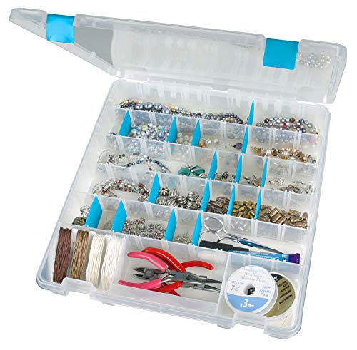 Artbin Tarnish Inhibitor Super Satchel Slim 8-20 Compartment, Transparent / Aqua von ArtBin