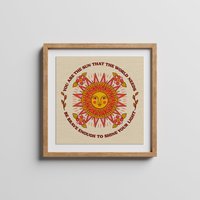 Meditation Kunst | Boho Dekor Sonnenschein Wohnheim Blumen Spirituell Inspirierendes Zitat - 8x8 Groovy You Are The Sun von ArtBloomingLau