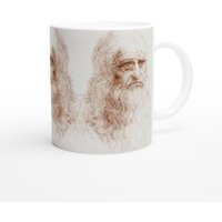 Leonardo Da Vinci Selbstportrait 11Oz Keramikbecher. Fine Art Tasse/ Tasse. Ideales Geschenk Kaffee/Tee Tasse von ArtBoxGalleria