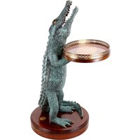 Art Déco - Krokodil Tisch A. Stevens Whiskey Krokodilfigur Bartisch Whisky Möbel von ArtBronzeDesigns