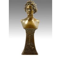 Ludwig Van Beethoven Bronze Büste - Bronzefigur Statue Musiker Skulptur von ArtBronzeDesigns
