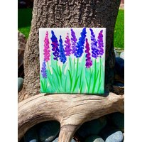 Aquarell Lavendel Handbemalte Keramikfliese/Ornament Wandkunst Home Decor von ArtByAdrienneStudio