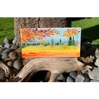 Drehen Der Blätter Handbemalte Keramikfliese/Wandkunst Wohnkultur von ArtByAdrienneStudio