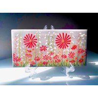 Country Coral Garden Handbemalte Keramikfliese/Wandkunst Home Decor von ArtByAdrienneStudio