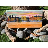 Herbst Feld Handbemalte Keramikfliese/Wandkunst Home Decor von ArtByAdrienneStudio