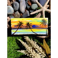 Lebendige Tropen Im Frühling Handbemalte Keramikfliese/Wandkunst Home Decor von ArtByAdrienneStudio