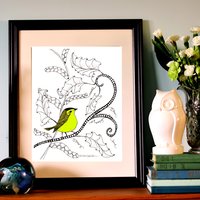Tigersänger | Wilson Warbler Kunstdruck - 30x30cm Tigersänger | Wilson Warbler Kunstdruck - 30x30cm von ArtByPeleegirl